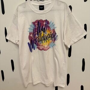 HUF Always & Forever S/S Tee White‎ Graphic T Shirt Size M Mens